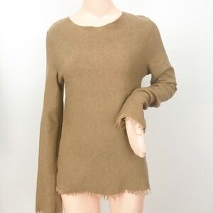 gianfranco ferre Brown Sweater With Fringe Hem